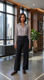 Womens Straight Pants - Black